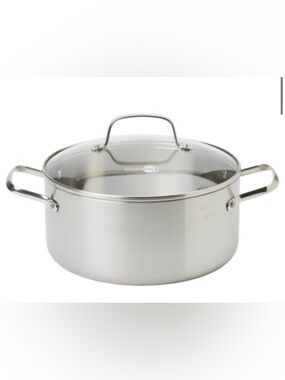 GreenPan Stainless Steel Covered Casserole Stock Pot - 3.2 quart New